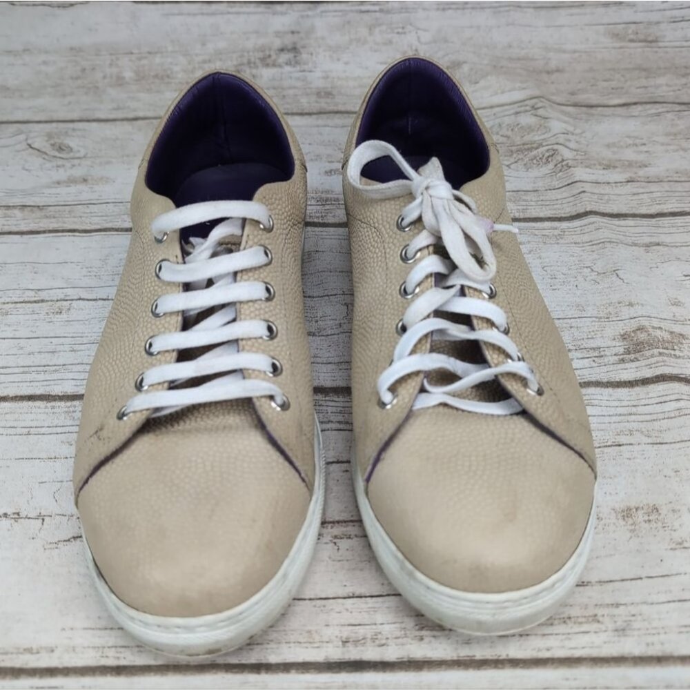 World Of Vici The Roger Tennis Shoe Pebbled Leather Size 10